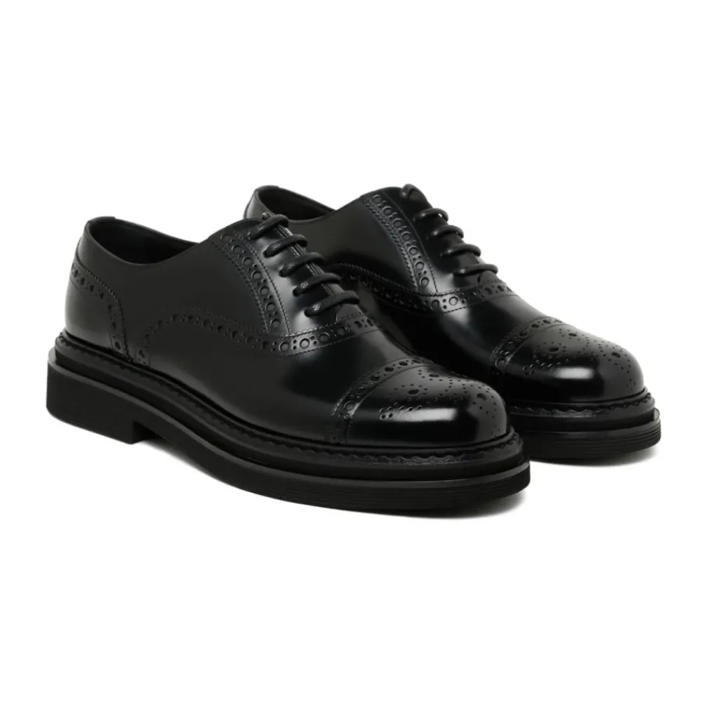 Business Sko<Dolce & Gabbana Klassiske Wingtip Brogue Sko Sort