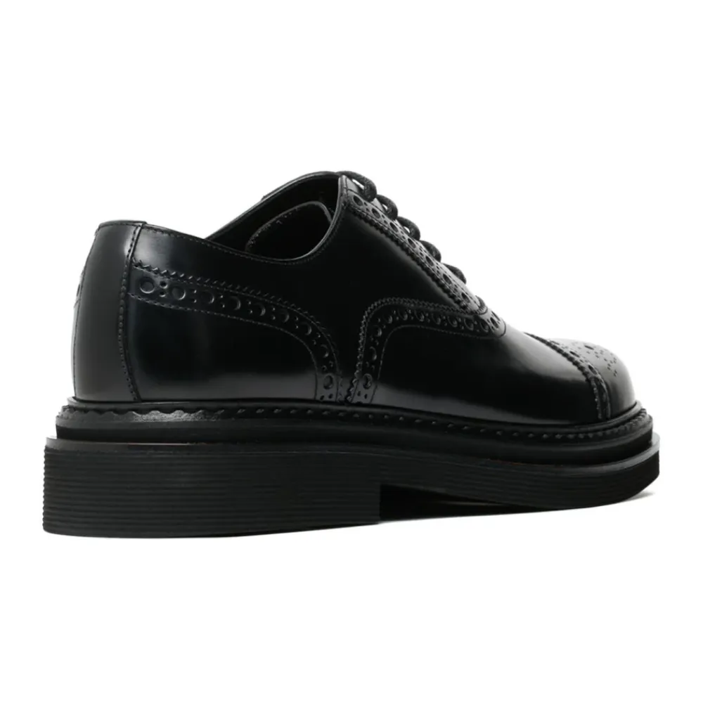 Business Sko<Dolce & Gabbana Klassiske Wingtip Brogue Sko Sort
