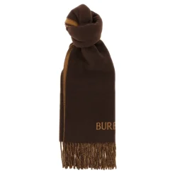 Halstørklæder Og Tørklæder^Burberry Knight Reversible Børstet Cashmere Halstørklæde Brun