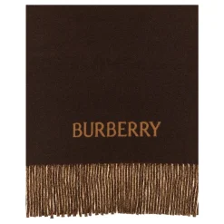 Halstørklæder Og Tørklæder^Burberry Knight Reversible Børstet Cashmere Halstørklæde Brun
