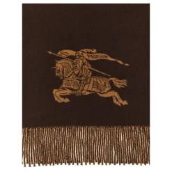 Halstørklæder Og Tørklæder^Burberry Knight Reversible Børstet Cashmere Halstørklæde Brun