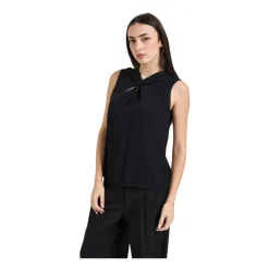 Bluser & Skjorter<Patrizia Pepe Knot Detail Blouse Sort