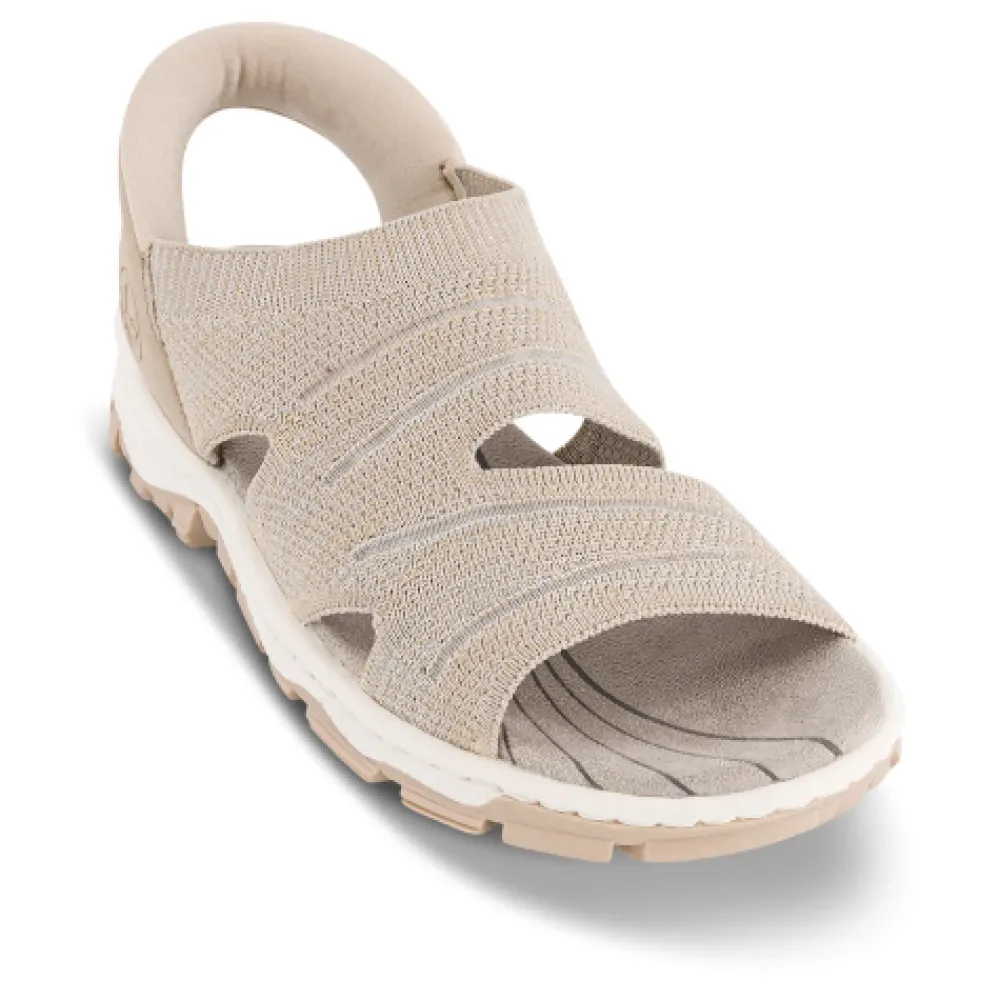 Sandaler<Rieker Komfort Sandal med Hands-Free Teknologi Beige