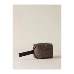 Toilettasker<Borbonese Kompakt Nylon Toilet Taske Brun