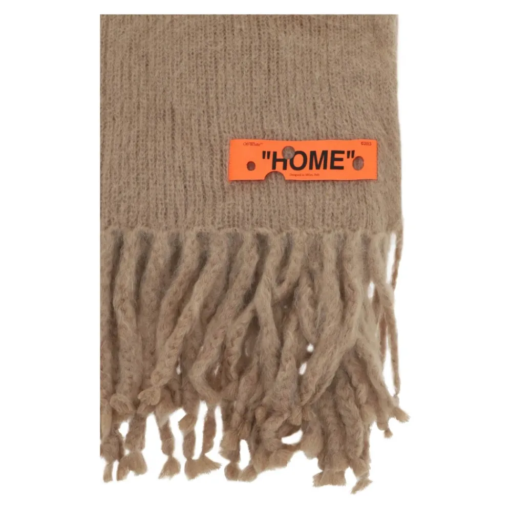 Halstørklæder Og Tørklæder|Tørklæder<Off White Kontrasterende Jacquard Mohair Uldtæppe Multifarvet