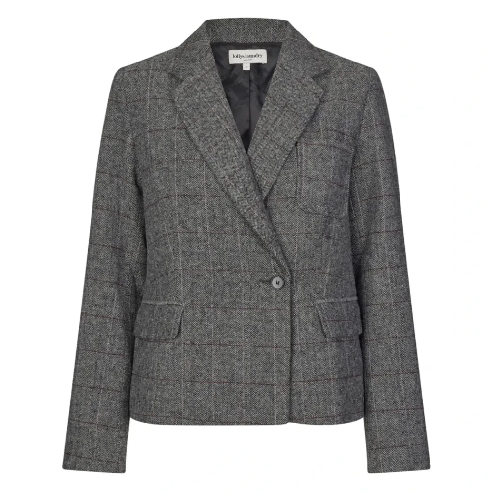 Jakker^Lollys Laundry Kort Grå Uld Blazer Sort