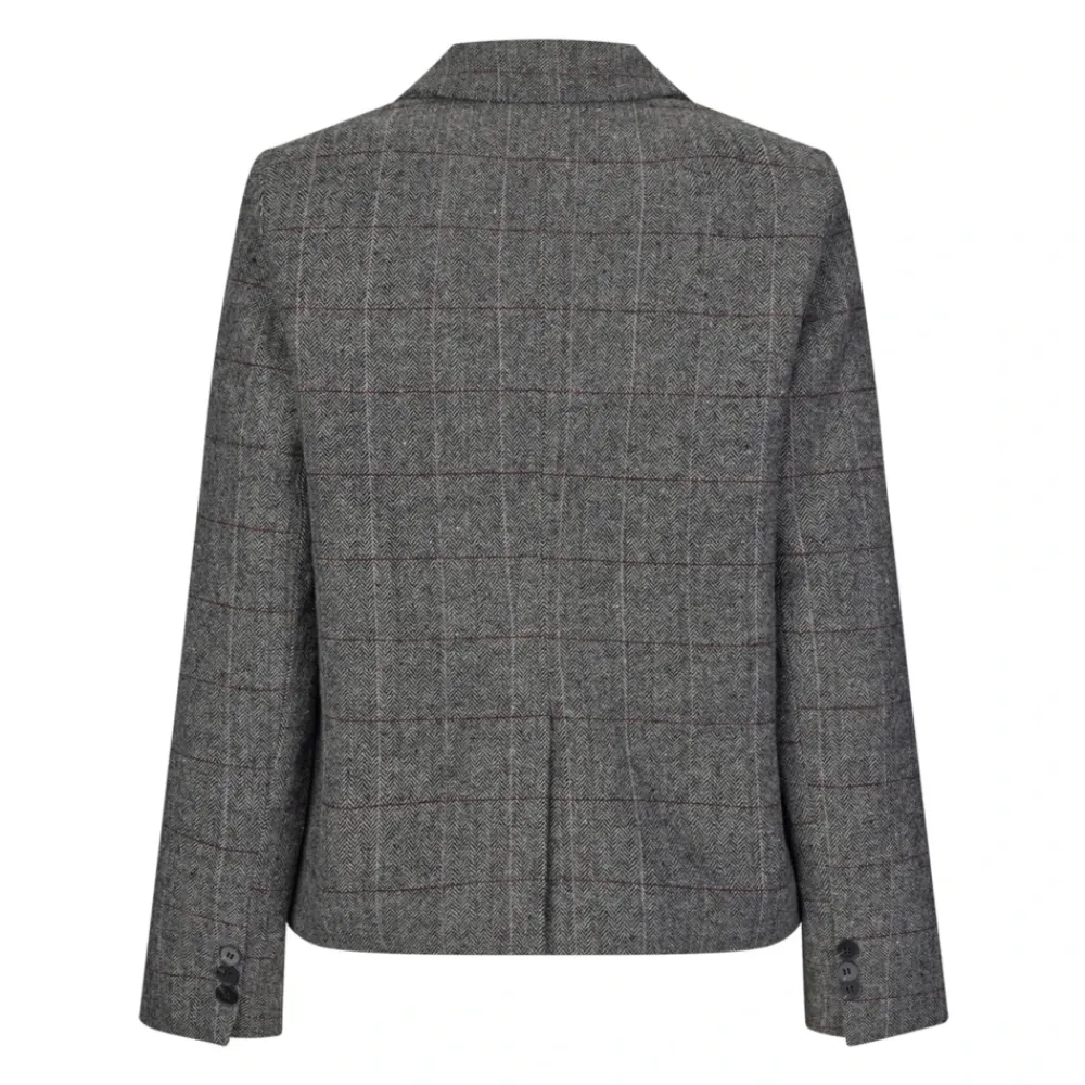 Jakker^Lollys Laundry Kort Grå Uld Blazer Sort
