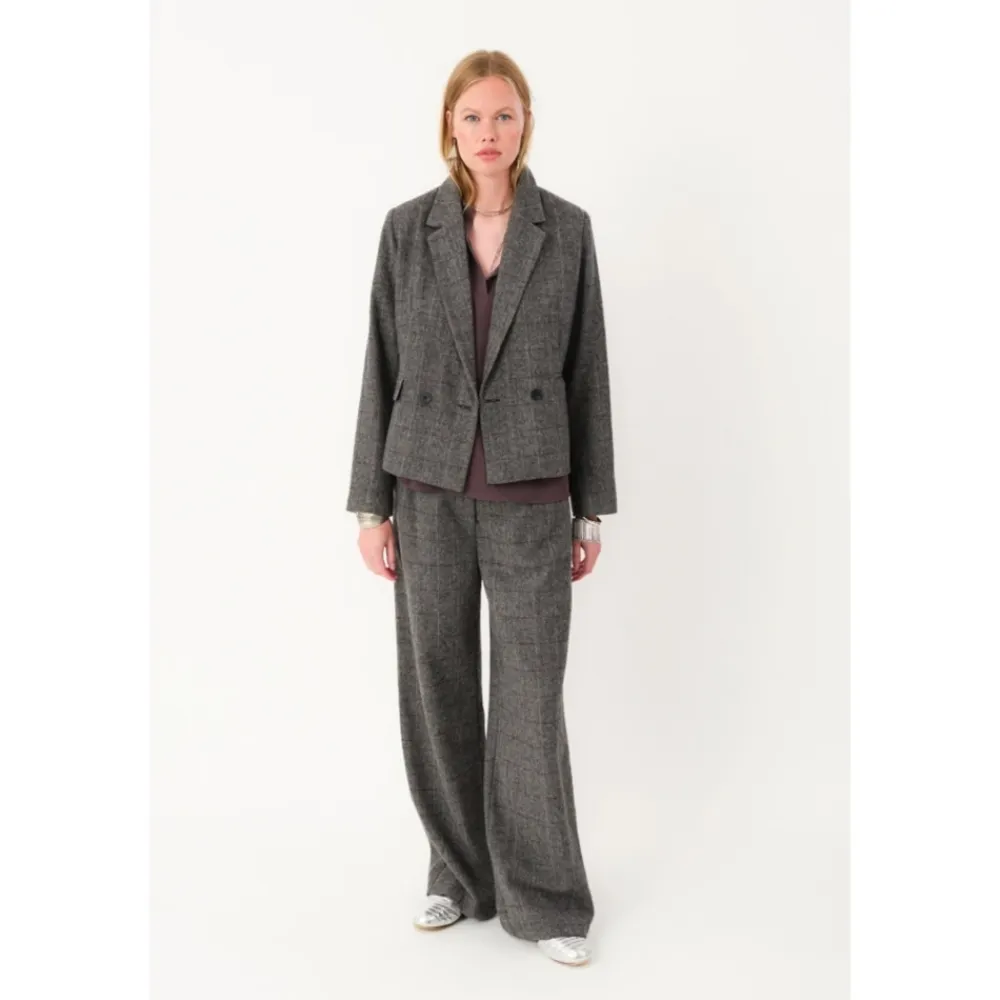 Jakker^Lollys Laundry Kort Grå Uld Blazer Sort