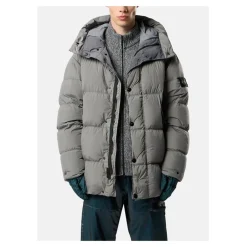 Jakker^Stone Island Kort Parka Crinkle Reps Jakke Grå