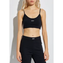 T-Shirts & Toppe<Off White Kort turtleneck top med stropper Sort