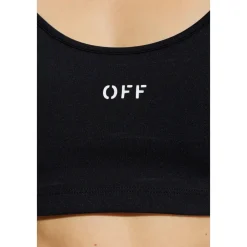 T-Shirts & Toppe<Off White Kort turtleneck top med stropper Sort