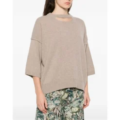 Striktrøjer & Sweatere<Federica Tosi Kortærmet sweater Beige