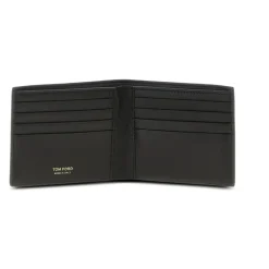 Punge & Kortholder<Tom Ford Krokodillepræget læder Bifold pung Sort