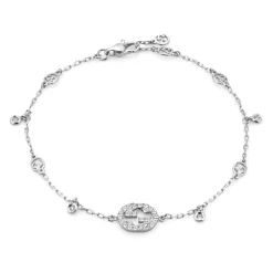 Smykker^Gucci 18kt Hvidguld og Diamant Armbånd Grå