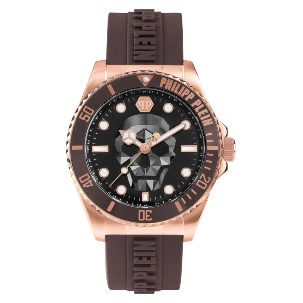 Ure<Philipp Plein $kull Diver 44mm Ur Brun