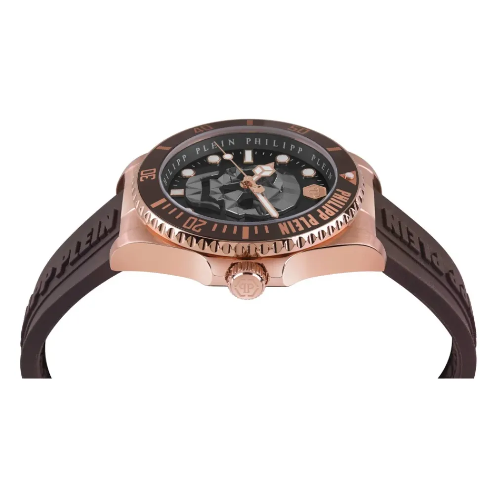 Ure<Philipp Plein $kull Diver 44mm Ur Brun
