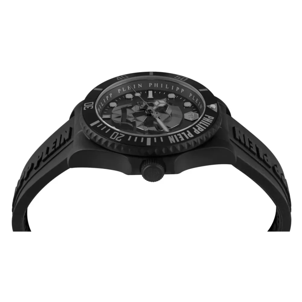 Ure<Philipp Plein $kull Diver 44mm Ur Sort
