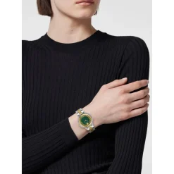 Ure<Versace Kvartsur GRECA FLOURISH VE7F00523 - Bicolor dameur med safirglas, Swiss Made Grå