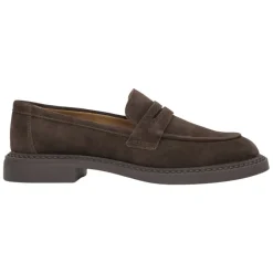 Loafers^Estro Kvinders Saddle Brown Penny Loafers lavet af italiensk ægte velour Brun