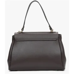 Skuldertasker^Estro Kvinders Sadle Brown Satchel Taske lavet af Premium Italiensk Læder Brun