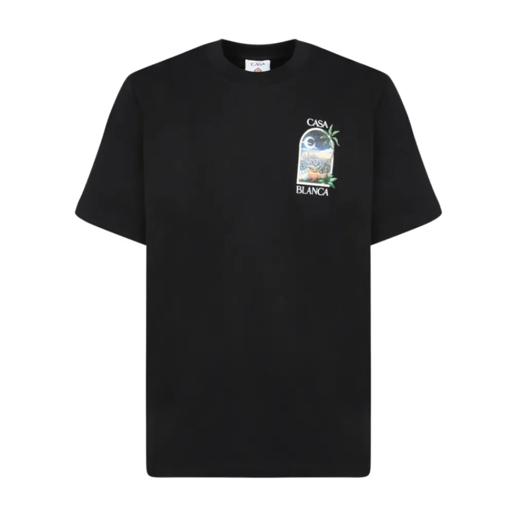 T-Shirts<Casablanca LA Nights T-Shirt Sort