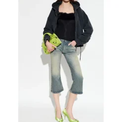 Jeans^Balenciaga Lace Flared Capri Blå