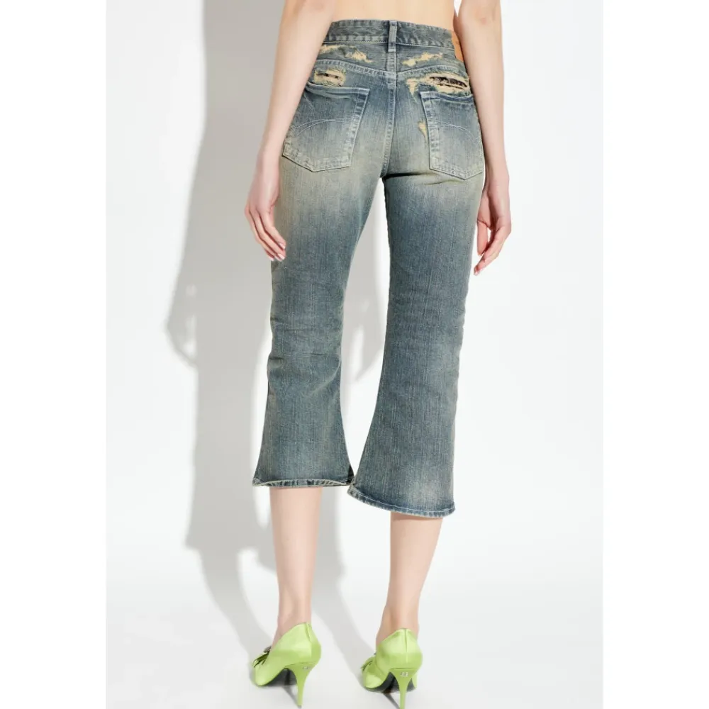 Jeans^Balenciaga Lace Flared Capri Blå