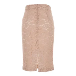 Nederdele<PLAIN Lace Pencil Skirt Pink