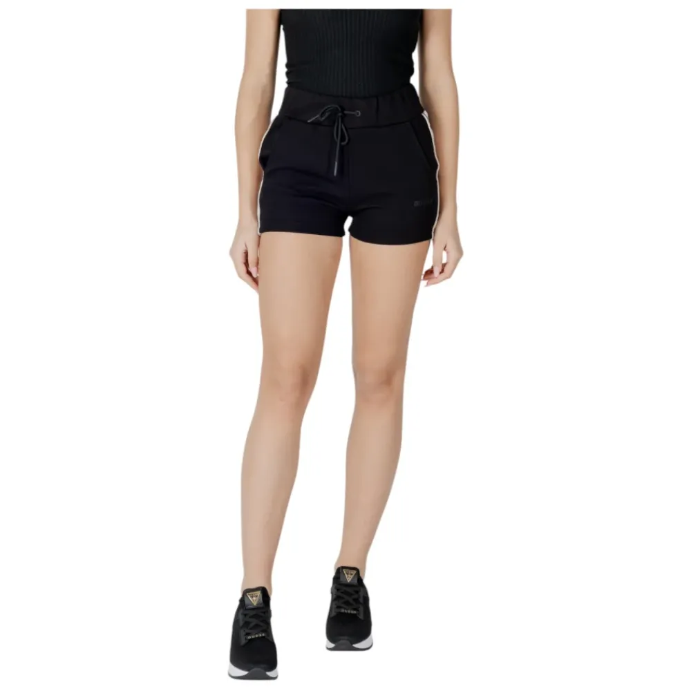 Træningsbukser & Tights<Guess Lace-Up Cotton-Blend Athletic Shorts Sort