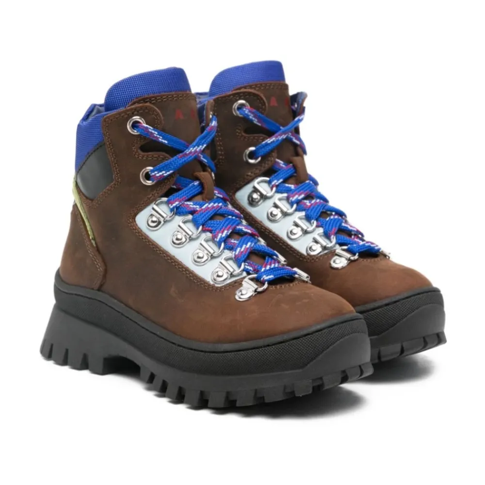 Støvler^Marni Lace-up Støvler med Profilsål Brun