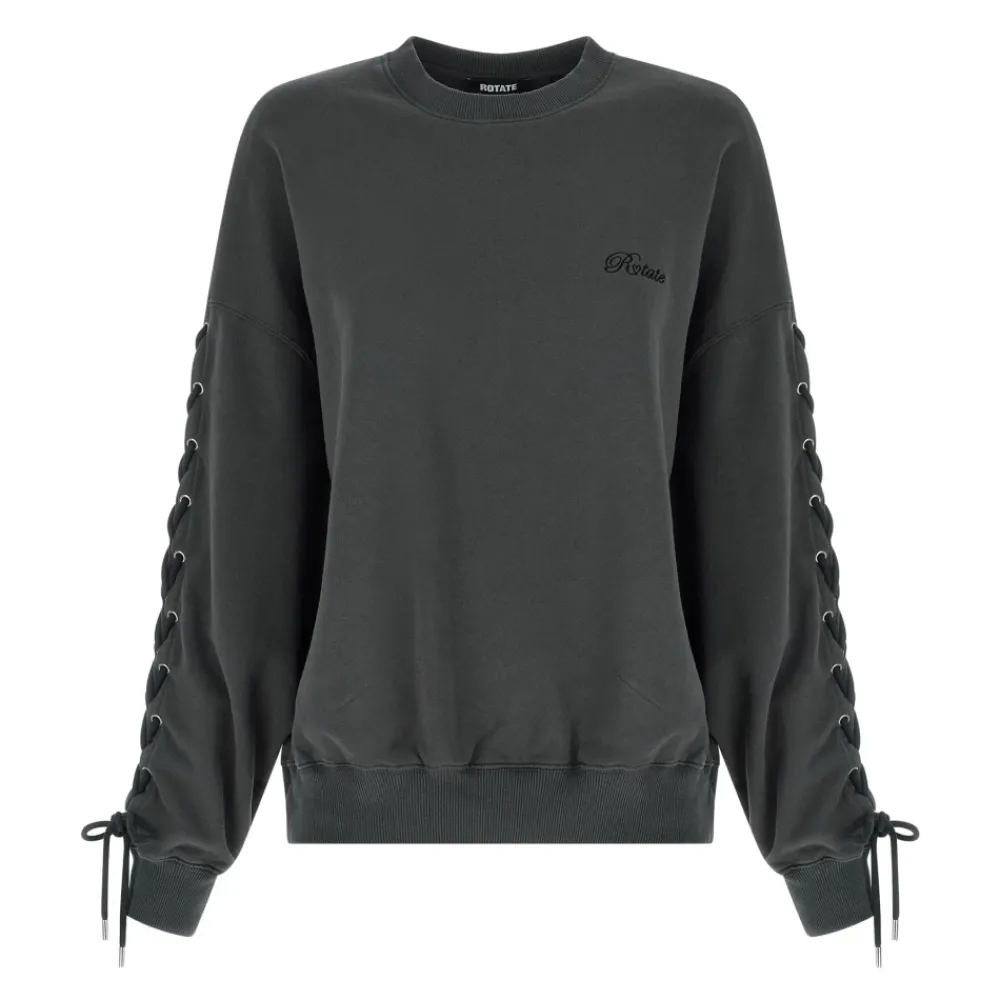 Sweatshirts^ROTATE Birger Christensen Lacing Crewneck Grå