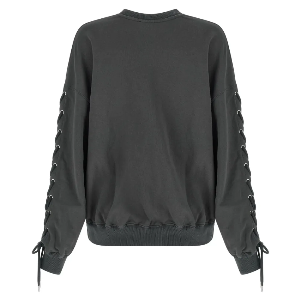 Sweatshirts^ROTATE Birger Christensen Lacing Crewneck Grå
