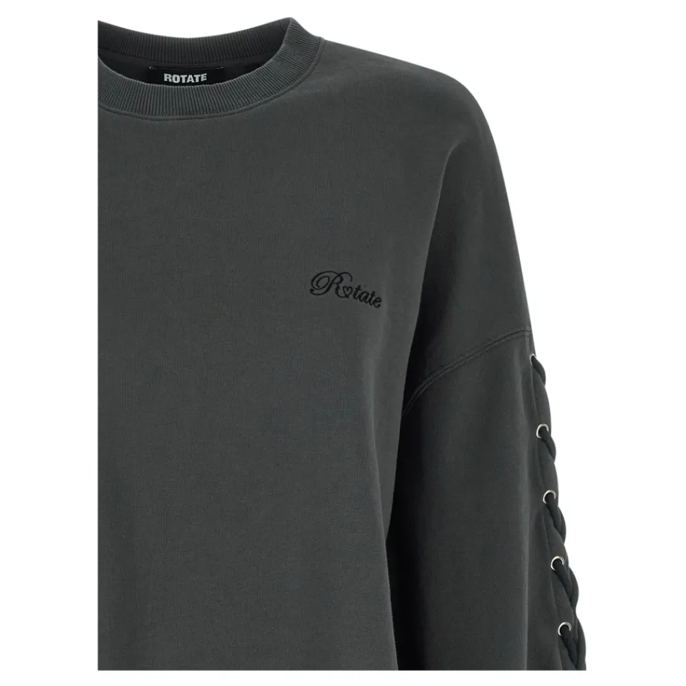 Sweatshirts^ROTATE Birger Christensen Lacing Crewneck Grå