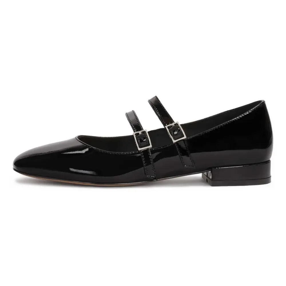 Ballerina Sko^Kazar Lakerede flade pumps af Mary Jane Sort