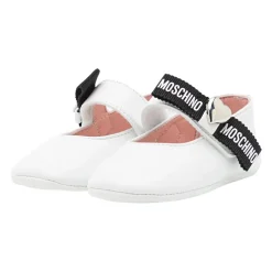 Pæne Sko<Moschino Laminerede Nappa Ballerina Sko Hvid