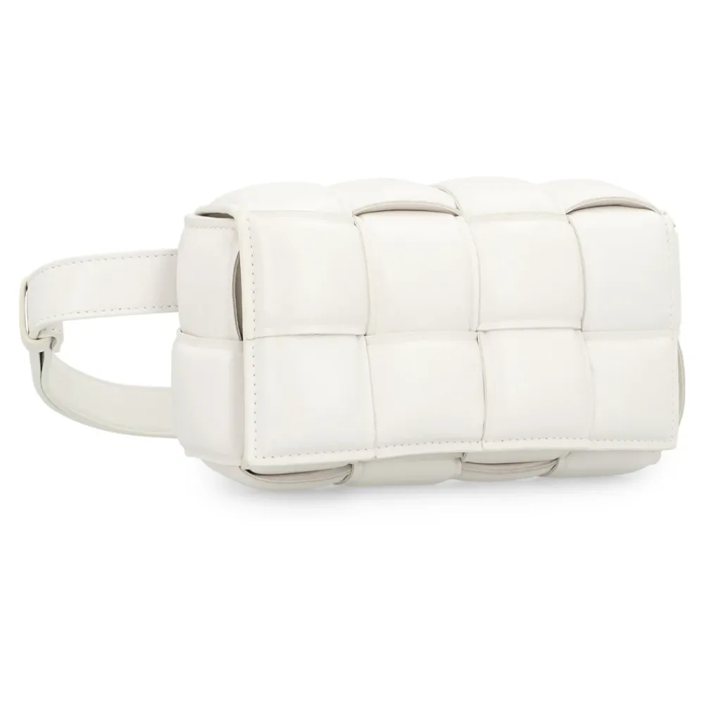 Bæltetasker<Bottega Veneta Lammeskind Kassette Taske Hvid