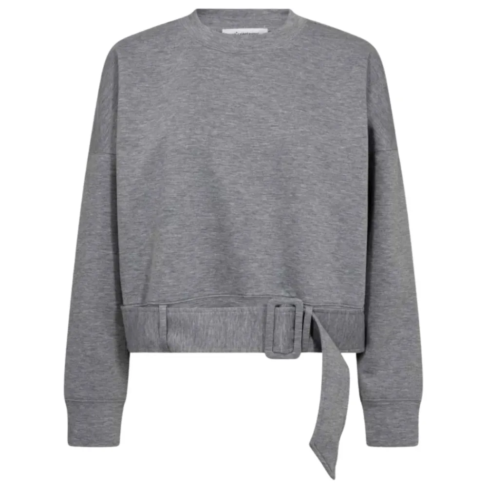 Sweatshirts|Striktrøjer & Sweatere^Co'Couture LanceCC Belt Sweat Grå