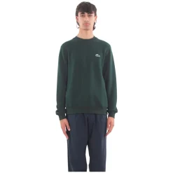 Trøjer|Sweatshirts^Lacoste Landscape Crocodile Fleece Sweatshirt Grøn