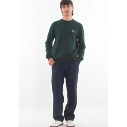Trøjer|Sweatshirts^Lacoste Landscape Crocodile Fleece Sweatshirt Grøn