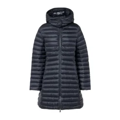 Jakker<Moncler Lang Hættedunjakke Navy Blå