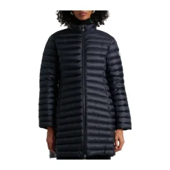 Jakker<Moncler Lang Hættedunjakke Navy Blå