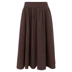 Nederdele^Liberté Lang Nederdel Mørk Chokolade Elegant Stil Brun