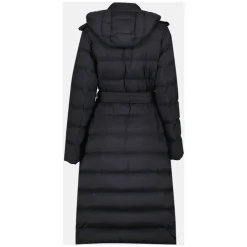 Frakker<Burberry Lang Nylon Puffer Jakke Sort