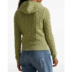 Striktrøjer & Sweatere<Polo Ralph Lauren Langærmet Hoodie med Fuld Lynlås Grøn