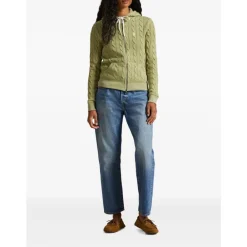 Striktrøjer & Sweatere<Polo Ralph Lauren Langærmet Hoodie med Fuld Lynlås Grøn
