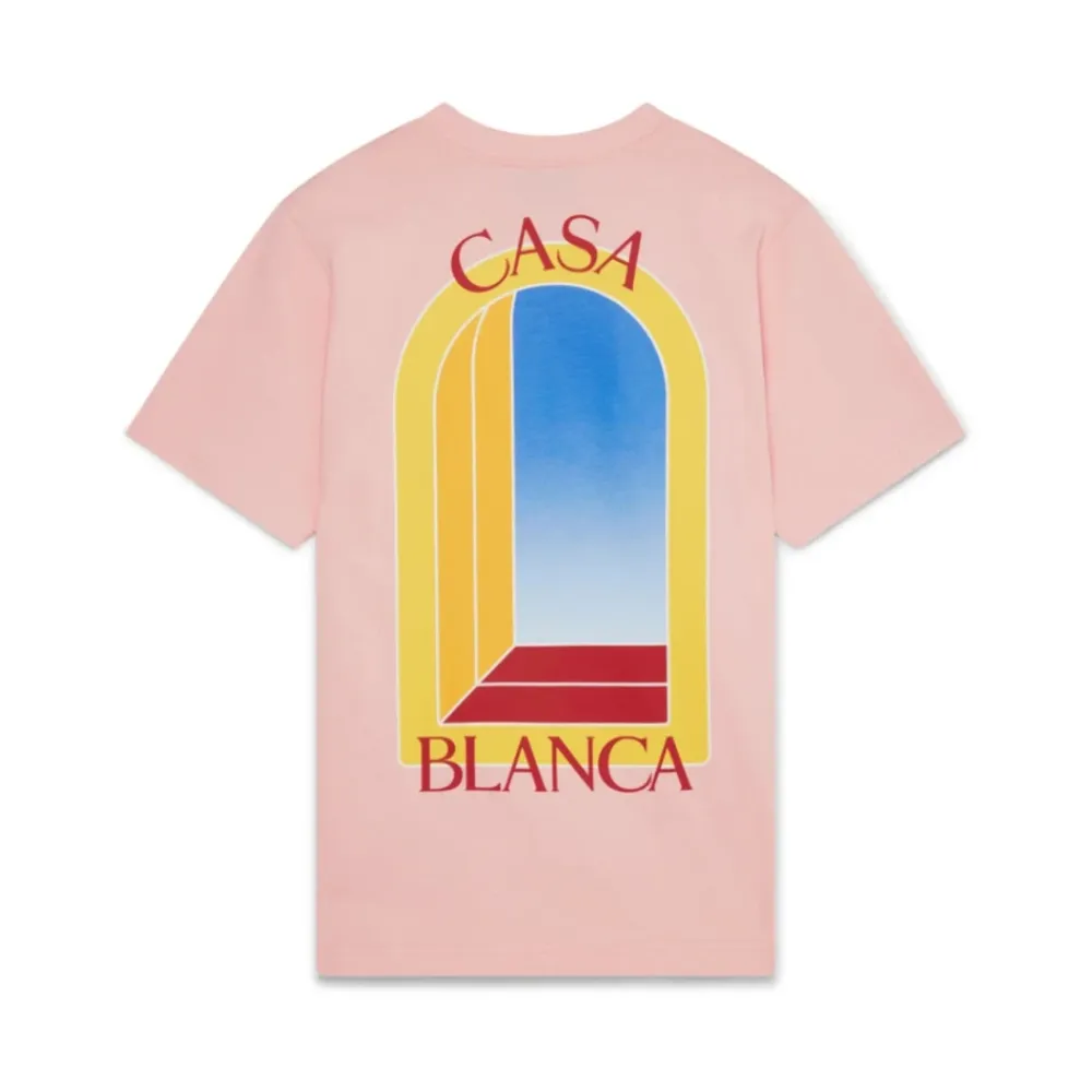T-Shirts<Casablanca LArche De Jour T-shirt Pink