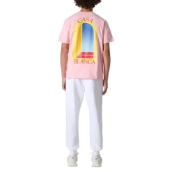 T-Shirts<Casablanca LArche De Jour T-shirt Pink