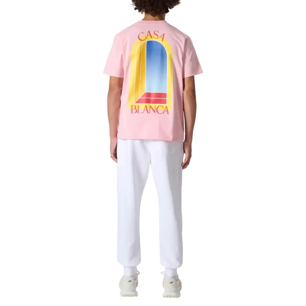 T-Shirts<Casablanca LArche De Jour T-shirt Pink