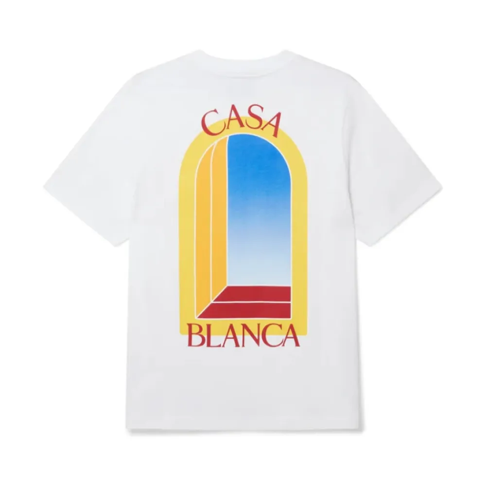 T-Shirts<Casablanca LArche De Jour T-shirt Hvid