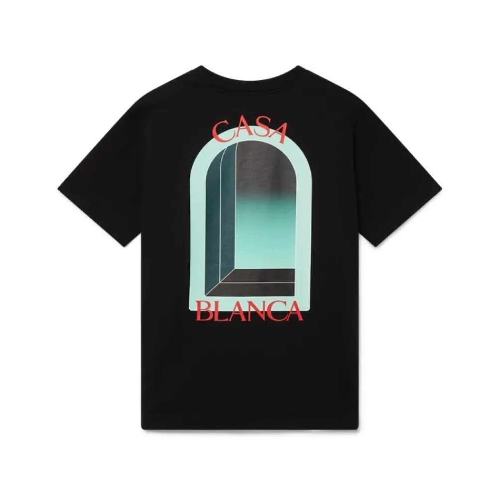 T-Shirts<Casablanca L'Arche Kortærmet T-shirt Sort